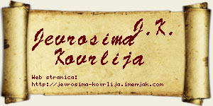 Jevrosima Kovrlija vizit kartica